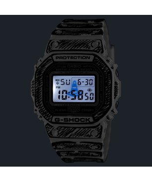 Reloj G-SHOCK x Joshua Vides Unisex - Edición Especial con Diseño Monocromo - Resistente a Golpes | 20 BAR | DW-5600JV-7ER