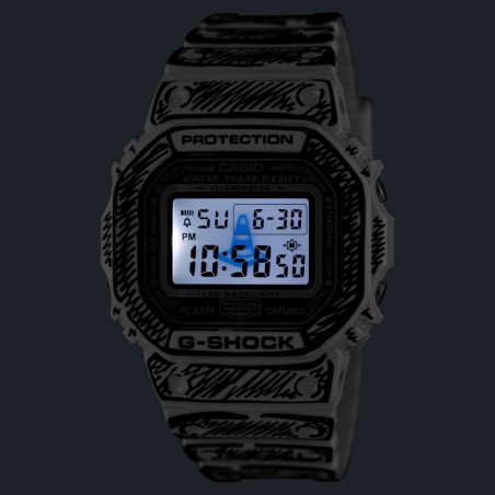 Reloj G-SHOCK x Joshua Vides Unisex - Edición Especial con Diseño Monocromo - Resistente a Golpes | 20 BAR | DW-5600JV-7ER