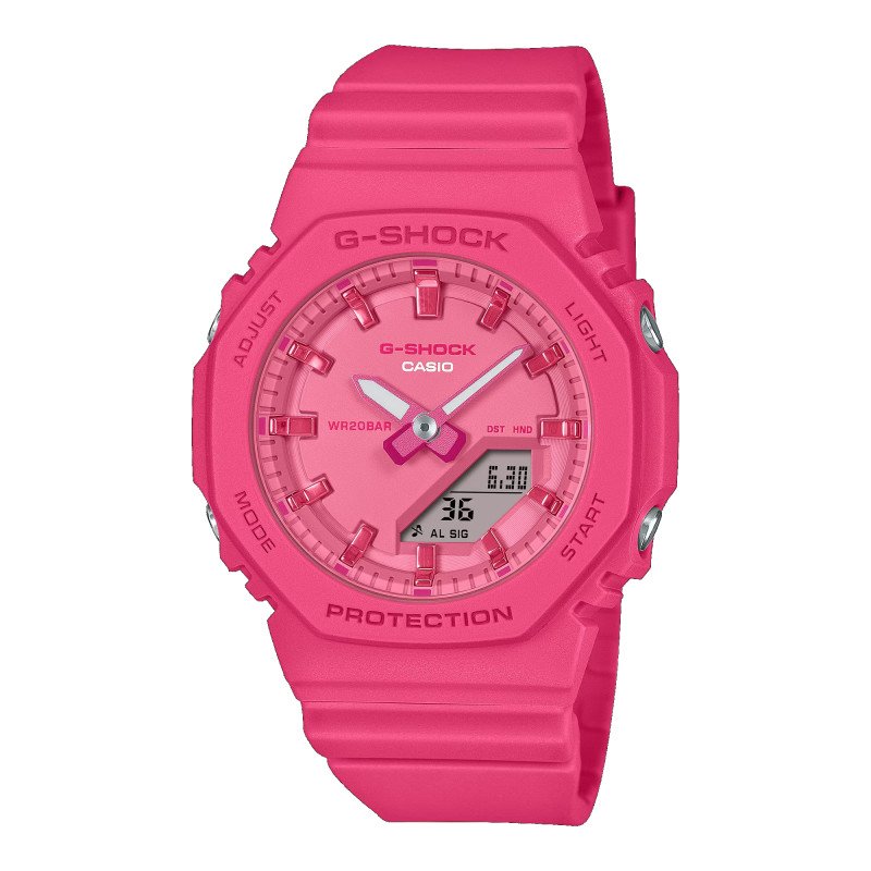 Reloj G-SHOCK Unisex - Brazalete de Resina y Esfera Rosa - Resistente a Golpes | 20 BAR | GMA-P2100PP-4AER