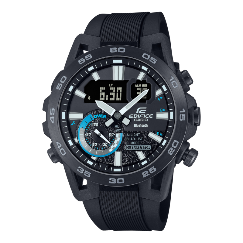 Reloj Casio EDIFICE Sospensione Hombre - Smartphone Link - Brazalete Resina Reforzada - Esfera Negra / Azul | ECB-40PB-1AEF Reloj Casio EDIFICE Sospensione Hombre - Smartphone Link - Brazalete Resina Reforzada - Esfera Negra / Azul | ECB-40PB-1AEF