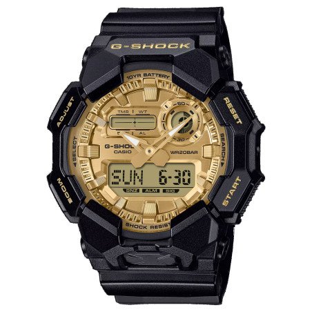Reloj G-SHOCK Casio Negro y Dorado Hombre Carbon Core Guard GA-010GGB-1A9ER