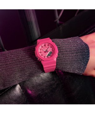 Reloj G-SHOCK Unisex - Brazalete de Resina y Esfera Rosa - Resistente a Golpes | 20 BAR | GMA-P2100PP-4AER