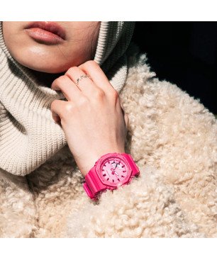 Reloj G-SHOCK Unisex - Brazalete de Resina y Esfera Rosa - Resistente a Golpes | 20 BAR | GMA-P2100PP-4AER