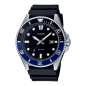 Reloj CASIO Hombre - Brazalete de Resina con Bisel Rotatorio Negro / Azul | 20 BAR | MDV-107-1A2VEF