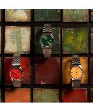 Reloj CASIO Unisex - Analógico Brazalete de Acero con Esfera Verde | 5 ATM | MTP-B145D-3AVEF