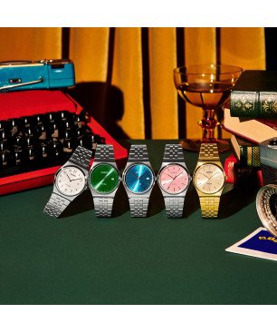 Reloj CASIO Unisex - Analógico Brazalete de Acero con Esfera Verde | 5 ATM | MTP-B145D-3AVEF
