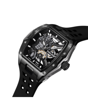Reloj POLICE Batman Black Hombre - Edición Limitada - Brazalete de Silicona y Esfera 3D Acero IP Negro | 5 ATM | PEWGM0075301