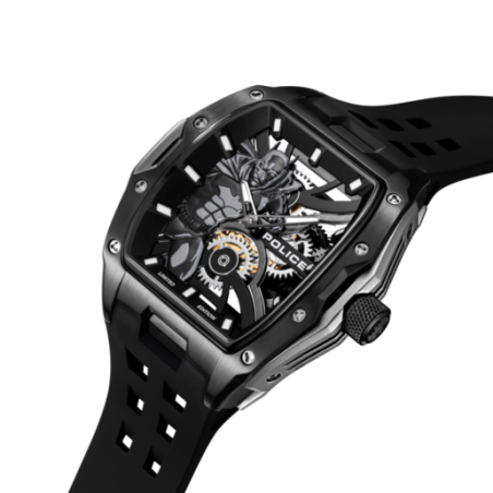 Reloj POLICE Batman Black Hombre - Edición Limitada - Brazalete de Silicona y Esfera 3D Acero IP Negro | 5 ATM | PEWGM0075301