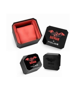 Pulsera POLICE Batarang Hombre - Edición Limitada - Eslabones de Acero con Placa Central BATMAN | PEAGB0042101