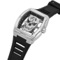 Reloj POLICE Cranium Hombre - Brazalete Silicona Negra - Esfera con Calavera Calada en Plata y Cristales | 5 ATM | PEWJM0081301