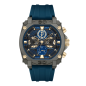 Reloj POLICE Norwood Navy Hombre - Brazalete de Silicona Azul con Esfera Cronógrafo Azul / Oro | 5 ATM | PEWGQ0040001M