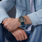 Reloj POLICE Norwood Navy Hombre - Brazalete de Silicona Azul con Esfera Cronógrafo Azul / Oro | 5 ATM | PEWGQ0040001M