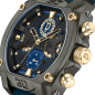Reloj POLICE Norwood Navy Hombre - Brazalete de Silicona Azul con Esfera Cronógrafo Azul / Oro | 5 ATM | PEWGQ0040001M