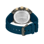 Reloj POLICE Norwood Navy Hombre - Brazalete de Silicona Azul con Esfera Cronógrafo Azul / Oro | 5 ATM | PEWGQ0040001M