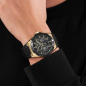 Reloj POLICE Salkantay Hombre - Cronógrafo Brazalete de Silicona y Dial Negro - Caja de Acero IP Dorado | 5 ATM | PEWJQ2203241