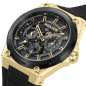 Reloj POLICE Salkantay Hombre - Cronógrafo Brazalete de Silicona y Dial Negro - Caja de Acero IP Dorado | 5 ATM | PEWJQ2203241