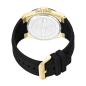 Reloj POLICE Salkantay Hombre - Cronógrafo Brazalete de Silicona y Dial Negro - Caja de Acero IP Dorado | 5 ATM | PEWJQ2203241