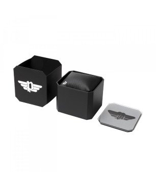 Reloj POLICE Salkantay Hombre - Cronógrafo Brazalete de Silicona y Dial Negro - Caja de Acero IP Dorado | 5 ATM | PEWJQ2203241