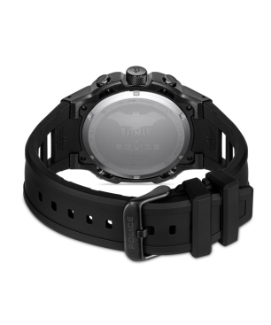 Set Reloj + Pulsera POLICE Crusader Hombre - Edición Limitada BATMAN - Diseño Murciélago IP Negro | 5 ATM | PEWGQ0089901-SET