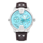 Reloj POLICE Huntley Hombre - Cronógrafo Brazalete de Piel Marrón - Dial Blanco con Esfera Azul | 5 ATM | PEWJA0022002 Reloj POLICE Huntley Hombre - Cronógrafo Brazalete de Piel Marrón - Dial Blanco con Esfera Azul | 5 ATM | PEWJA0022002