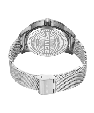 Reloj POLICE Raho Hombre - Brazalete de Acero Malla Milanesa - Esfera Negra con Detalle Calavera | 5 ATM | PEWJG0005505