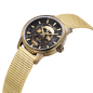 Reloj POLICE Raho Hombre - Brazalete de Acero Malla Milanesa IP Dorado - Esfera Negra con Calavera | 5 ATM | PEWJG0005504 Reloj POLICE Raho Hombre - Brazalete de Acero Malla Milanesa IP Dorado - Esfera Negra con Calavera | 5 ATM | PEWJG0005504