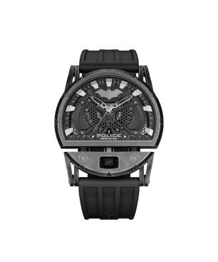 Reloj POLICE Batman Forever Hombre - Edición Limitada - Brazalete de Silicona y Esfera Negra Murciélago | 5 ATM | PEWGN0075401
