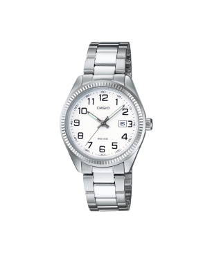 Reloj CASIO Hombre -  Analógico Correa Acero Inoxidable y Esfera Blanca | 5 ATM | LTP-1302PD-7BVEG