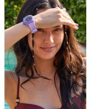 Reloj MAREA Mujer - Brazalete de Silicona y Caja de 37mm - Color Lila con Esfera Negra | 20 ATM | B35379/2