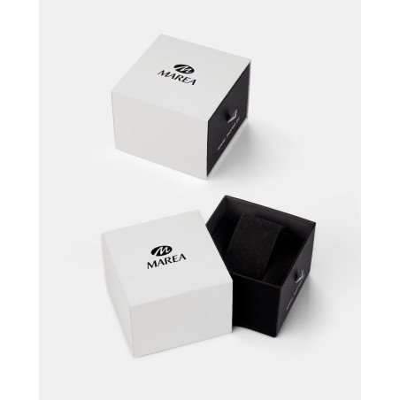 Reloj MAREA Mujer - Brazalete de Acero y Caja Rectangular - Esfera Blanca con Números Romanos | 3 ATM | B41412/1