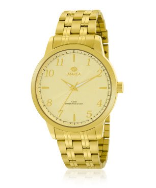 Reloj MAREA Hombre - Brazalete de Acero IP Dorado y Caja de 42mm - Esfera Color Oro | 5 ATM | B36177/4