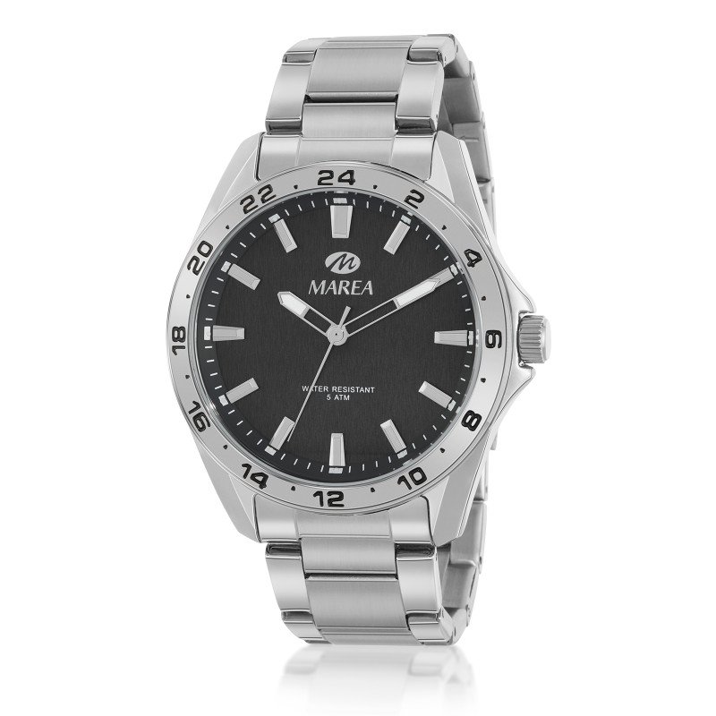 Reloj MAREA Hombre - Brazalete de Acero y Caja de 44mm - Esfera Color Gris Oscuro | 5 ATM | B54238/2