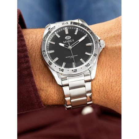 Reloj MAREA Hombre - Brazalete de Acero y Caja de 44mm - Esfera Color Gris Oscuro | 5 ATM | B54238/2