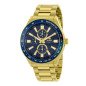 Reloj MAREA Hombre - Brazalete de Acero IP Dorado y Caja de 45mm - Bisel y Esfera Azul con Detalles Oro | 5 ATM | B41407/5