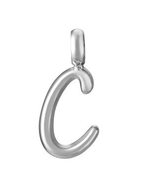 Charm VICEROY Chic Mujer - Letra C de Acero Plateado Para Colgante | 1,5 cm | 15212M01000C