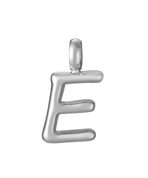 Charm VICEROY Chic Mujer - Letra E de Acero Plateado Para Colgante | 1,5 cm | 15212M01000E