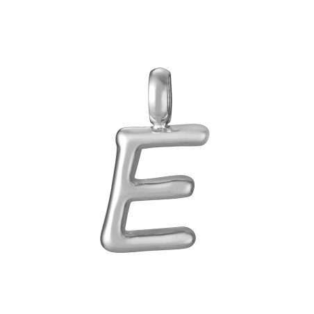 Charm VICEROY Chic Mujer - Letra E de Acero Plateado Para Colgante | 1,5 cm | 15212M01000E