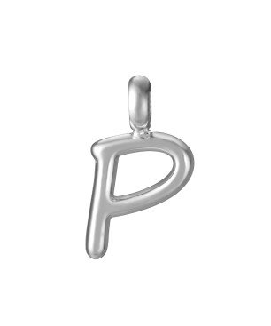 Charm VICEROY Chic Mujer - Letra P Acero Plateado Para Colgante | 1,5 cm | 15212M01000P