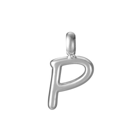 Charm VICEROY Chic Mujer - Letra P Acero Plateado Para Colgante | 1,5 cm | 15212M01000P