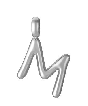 Charm VICEROY Chic Mujer - Letra M de Acero Para Colgante | 1,5 cm | 15212M01000M