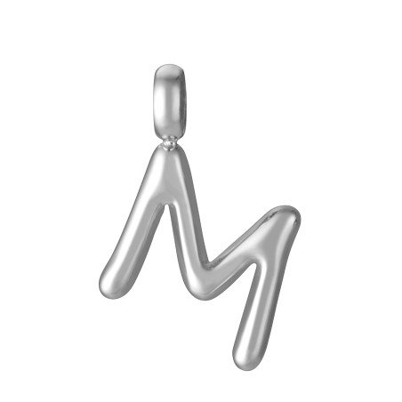 Charm VICEROY Chic Mujer - Letra M de Acero Para Colgante | 1,5 cm | 15212M01000M