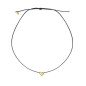 Collar VICEROY Trend Mujer - Cordón de Algodón - Colgante de Corazón Plata de Ley Bañado en Oro | Max 60 cm | 13264C100-95 Collar VICEROY Trend Mujer - Cordón de Algodón - Colgante de Corazón Plata de Ley Bañado en Oro | Max 60 cm | 13264C100-95