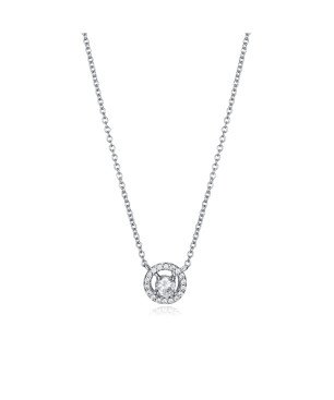Collar VICEROY Clásica Mujer - Cadena y Colgante de Disco - Plata de Ley con Circonitas | 42 +3 cm | 13013C000-30