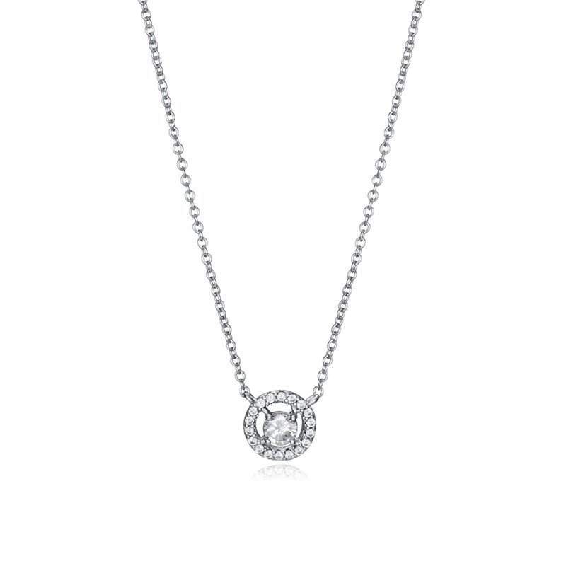 Collar VICEROY Clásica Mujer - Cadena y Colgante de Disco - Plata de Ley con Circonitas | 42 +3 cm | 13013C000-30 Collar VICEROY Clásica Mujer - Cadena y Colgante de Disco - Plata de Ley con Circonitas | 42 +3 cm | 13013C000-30