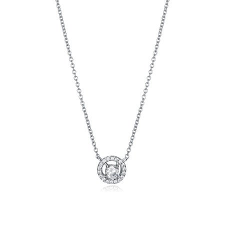 Collar VICEROY Clásica Mujer - Cadena y Colgante de Disco - Plata de Ley con Circonitas | 42 +3 cm | 13013C000-30