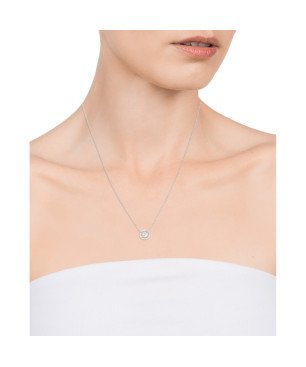 Collar VICEROY Clásica Mujer - Cadena y Colgante de Disco - Plata de Ley con Circonitas | 42 +3 cm | 13013C000-30