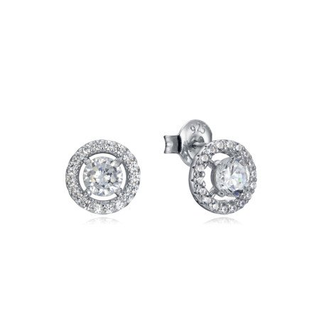 Pendientes VICEROY Clásica Mujer - Botón de Plata de Ley y Circonitas | 13013E000-30