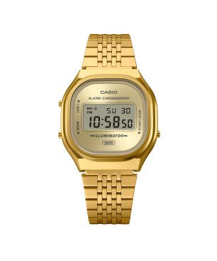 Reloj CASIO A140WEG-9AEF Vintage Unisex - Digital Iconic Series de Acero Inoxidable Dorado y Esfera dorada | Batería de 7 Años