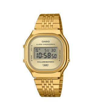 Reloj CASIO A140WEG-9AEF Vintage Unisex - Digital Iconic Series de Acero Inoxidable Dorado y Esfera dorada | Batería de 7 Años