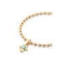 Tobillera UNOde50 Hazte UNO Mujer - Cadena con Cuentas de Acero Baño en Oro 18K - Charm NO Incluido | 22-25 cm | TOB0030ORO0000U